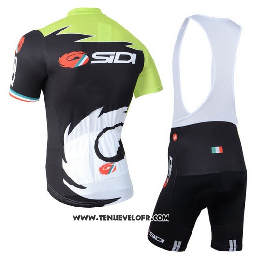 2014 Maillot Ciclismo Castelli SIDI Noir et Vert Manches Courtes et Cuissard